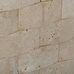 2 X 4 Ivory Travertine CNC Arched 3-D Brick Mosaic Tile