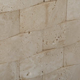 2 X 4 Ivory Travertine CNC Arched 3-D Brick Mosaic Tile