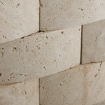 2 X 4 Ivory Travertine CNC Arched 3-D Brick Mosaic Tile