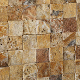 1 X 1 Scabos Travertine Split-Faced Mosaic Tile