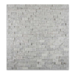 1 X 2 Carrara White Marble Split-Faced Mosaic Tile