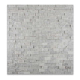 1 X 2 Carrara White Marble Split-Faced Mosaic Tile