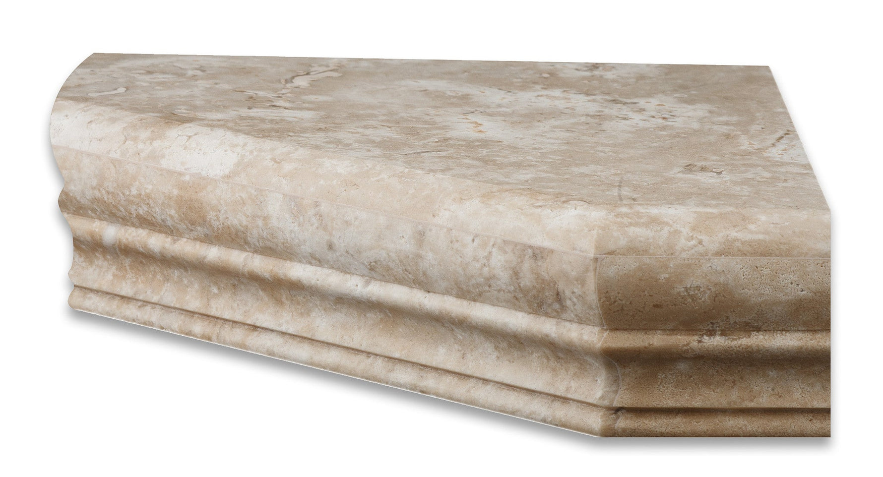 Durango Cream Travertine Hand-Made Custom Shower Corner Shelf - Honed