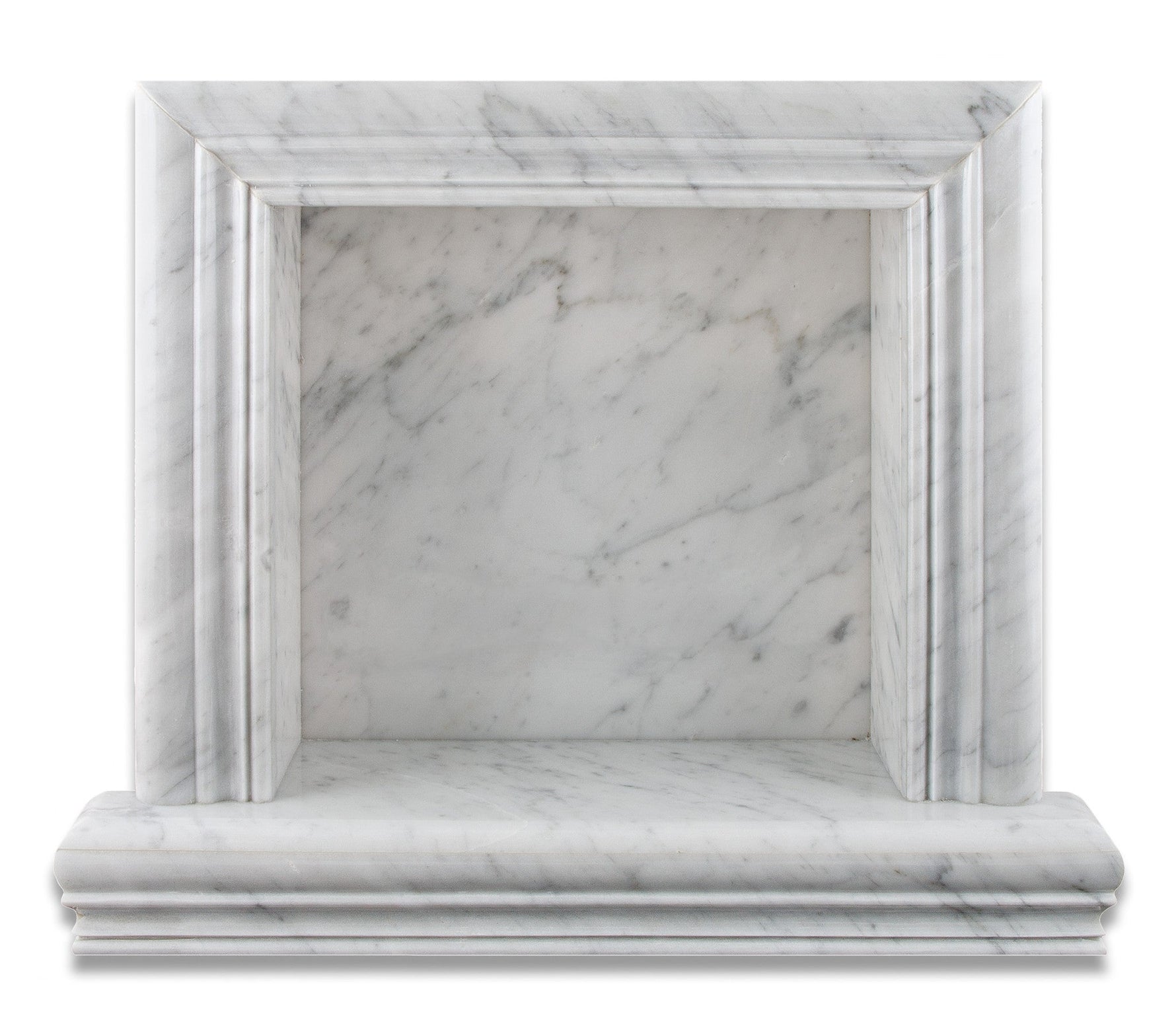 Carrara White Marble Hand-Made Custom Shampoo Niche / Shelf - SMALL - Polished