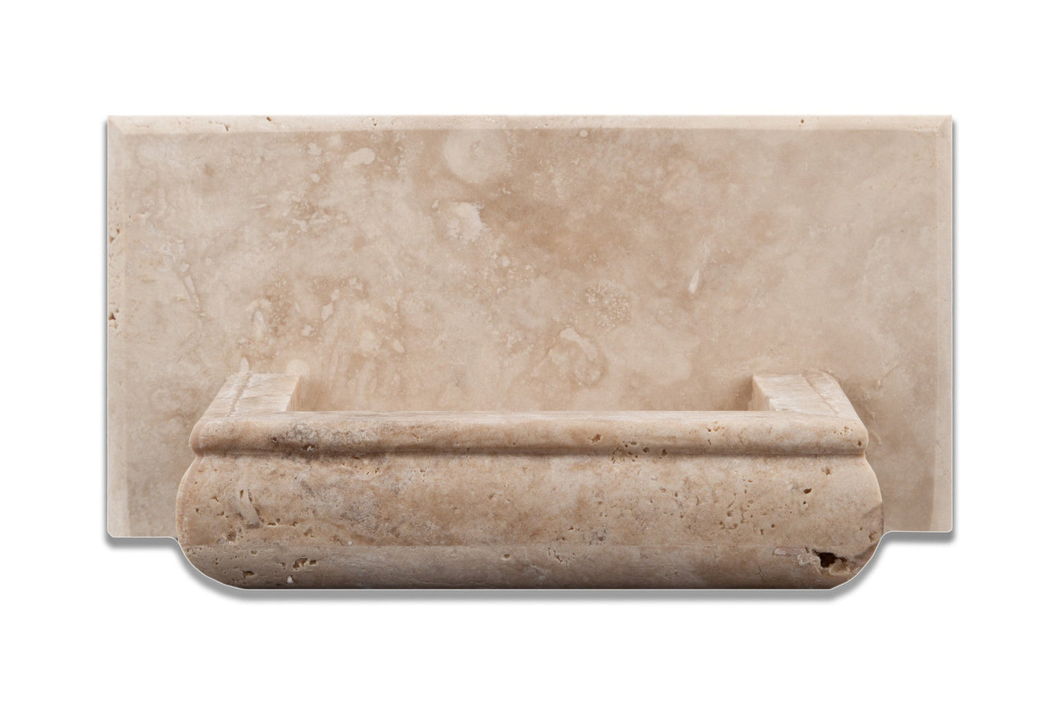 Ivory Travertine Hand-Made Custom Soap Holder - Soap Dish - Honed