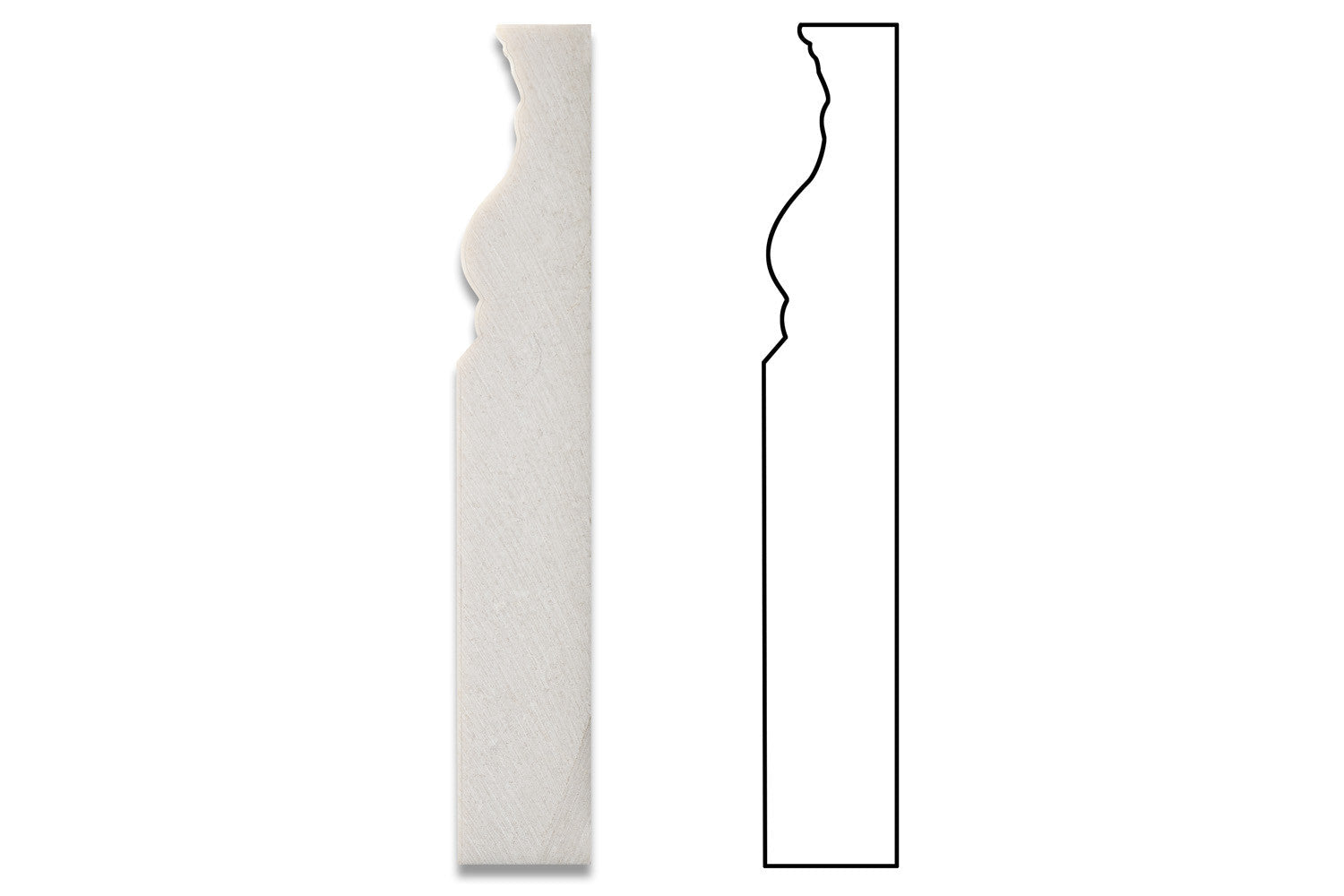 Crema Marfil Marble Polished Baseboard Trim Molding