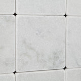 4 X 4 Carrara White Marble Tumbled Field Tile