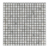 5/8 X 5/8 Carrara White Marble Polished Mosaic Tile-Marble Mosaic-American Tile Depot