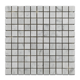 1 X 1 Carrara White Marble Honed Mosaic Tile