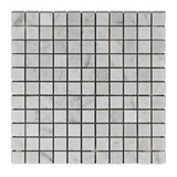 1 X 1 Carrara White Marble Honed Mosaic Tile