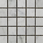 1 X 1 Carrara White Marble Polished Mosaic Tile