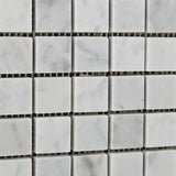 1 X 1 Carrara White Marble Honed Mosaic Tile