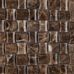 Emperador Dark Marble Polished 3D Small Bread Mosaic Tile