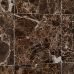 4 X 4 Emperador Dark Marble Polished Field Tile