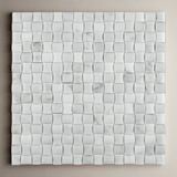 Carrara White Marble Honed 3D Small Bread Mosaic Tile