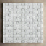 Carrara White Marble Polished 3D Small Bread Mosaic Tile