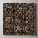 5/8 X 5/8 Emperador Dark Marble Polished Mosaic Tile