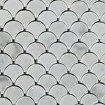 Carrara White Marble Honed Fan Mosaic Tile