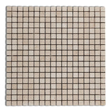 5/8 X 5/8 Crema Marfil Marble Tumbled Mosaic Tile-Marble Mosaic-American Tile Depot