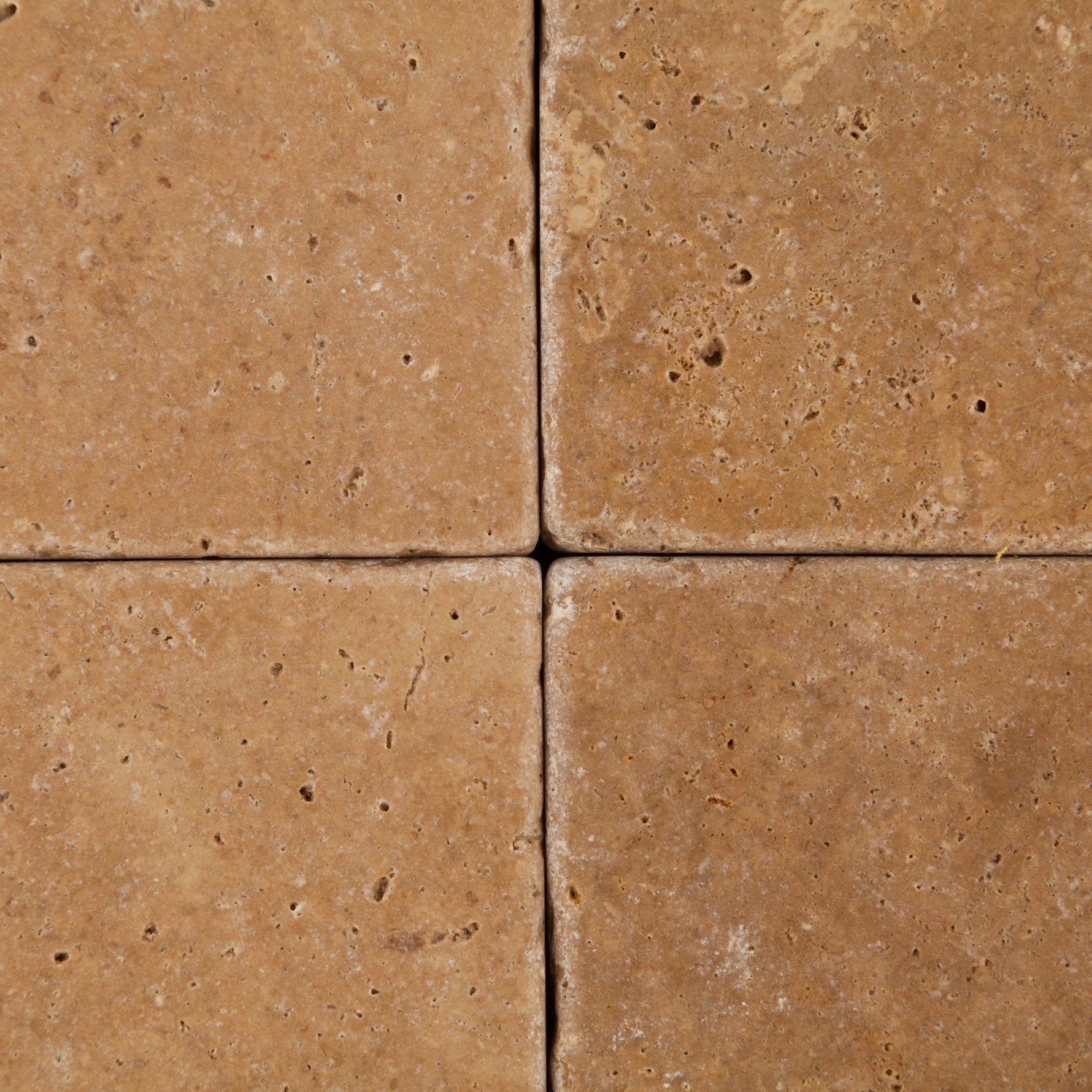 4 X 4 Noce Travertine Tumbled Field Tile