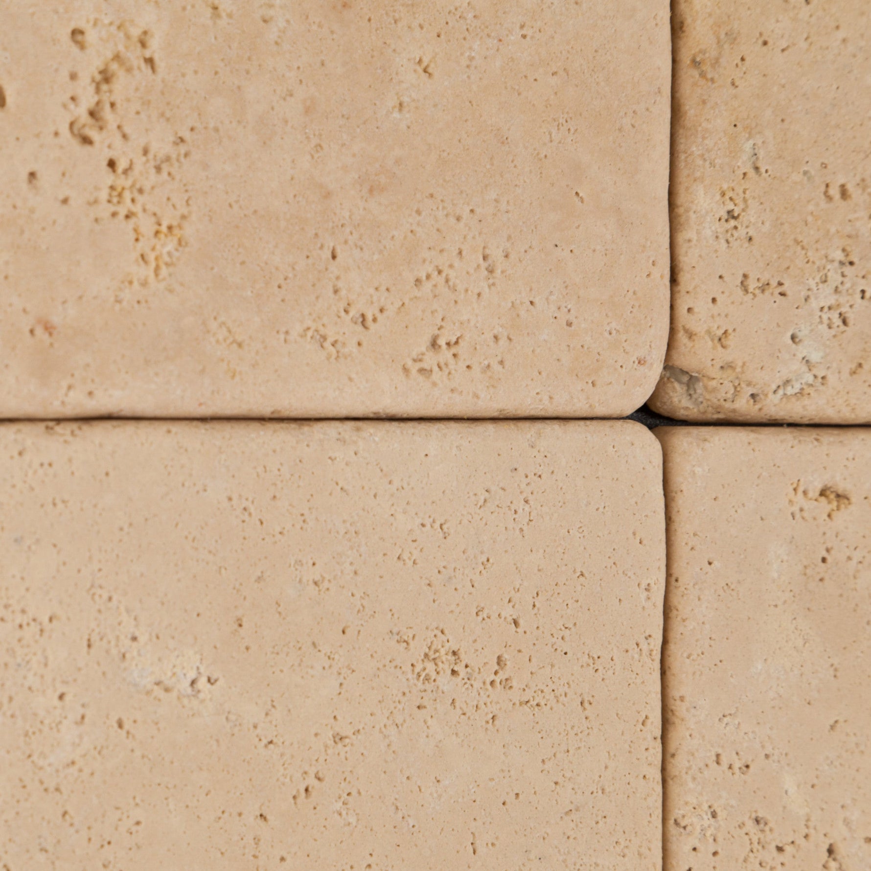 4 X 4 Ivory Travertine Tumbled Field Tile