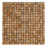 5/8 X 5/8 Scabos Travertine Tumbled Mosaic Tile-Travertine Mosaic-American Tile Depot