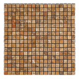 5/8 X 5/8 Scabos Travertine Tumbled Mosaic Tile