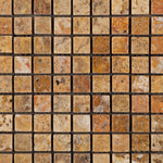 5/8 X 5/8 Scabos Travertine Tumbled Mosaic Tile