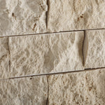 2 X 4 Ivory Travertine Split-Faced Brick Mosaic Tile