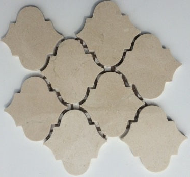 Crema Marfil Marble Polished 4" Morocco Mosaic Tile-Marble Mosaic-American Tile Depot