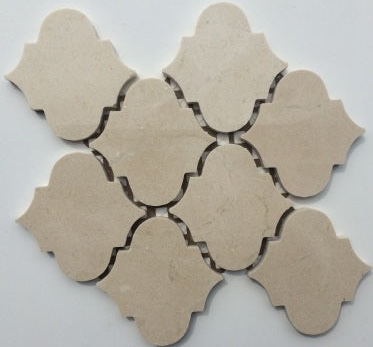 Crema Marfil Marble Polished 4" Morocco Mosaic Tile-Marble Mosaic-American Tile Depot