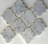 Carrara White Marble Polished 4" Morocco Mosaic Tile