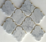 Carrara White Marble Honed 4" Morocco Mosaic Tile