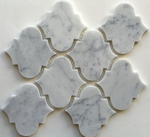 Carrara White Marble Polished 4" Morocco Mosaic Tile-Marble Mosaic-American Tile Depot