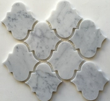 Carrara White Marble Honed 4" Morocco Mosaic Tile