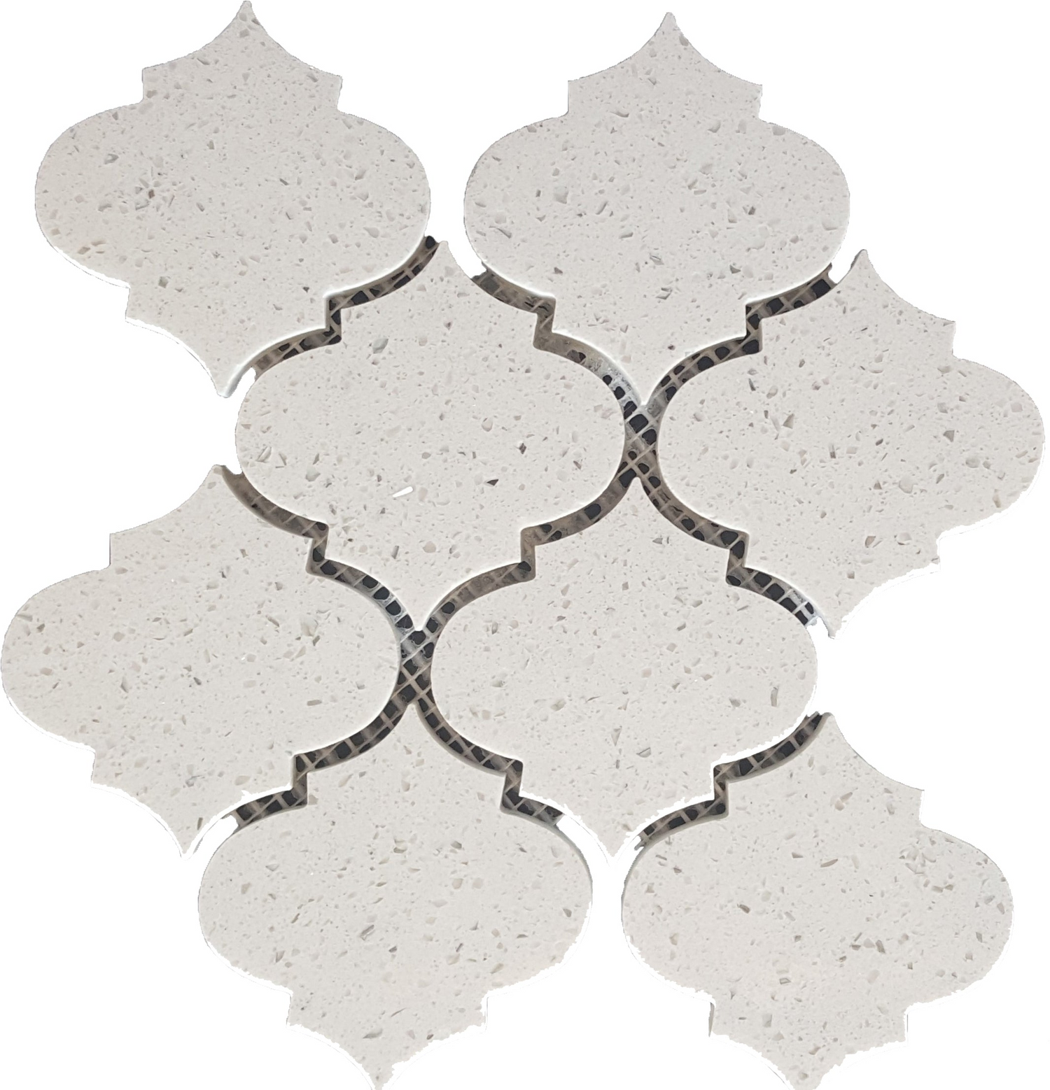 Terrazzo Silver Marble Polished 4" Morocco Mosaic Tile-Marble Mosaic-American Tile Depot