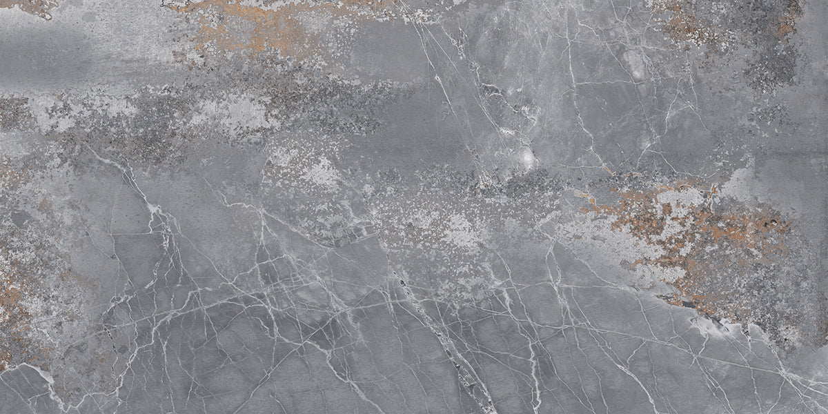 24 X 48 Marmo Metallo Grey Polished Marble Look Porcelain Tile-Porcelain Tile Large Formate-American Tile Depot