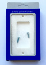 White Marble (Meram Blanc) Single Rocker Switch Wall Plate / Switch Plate / Cover - Honed