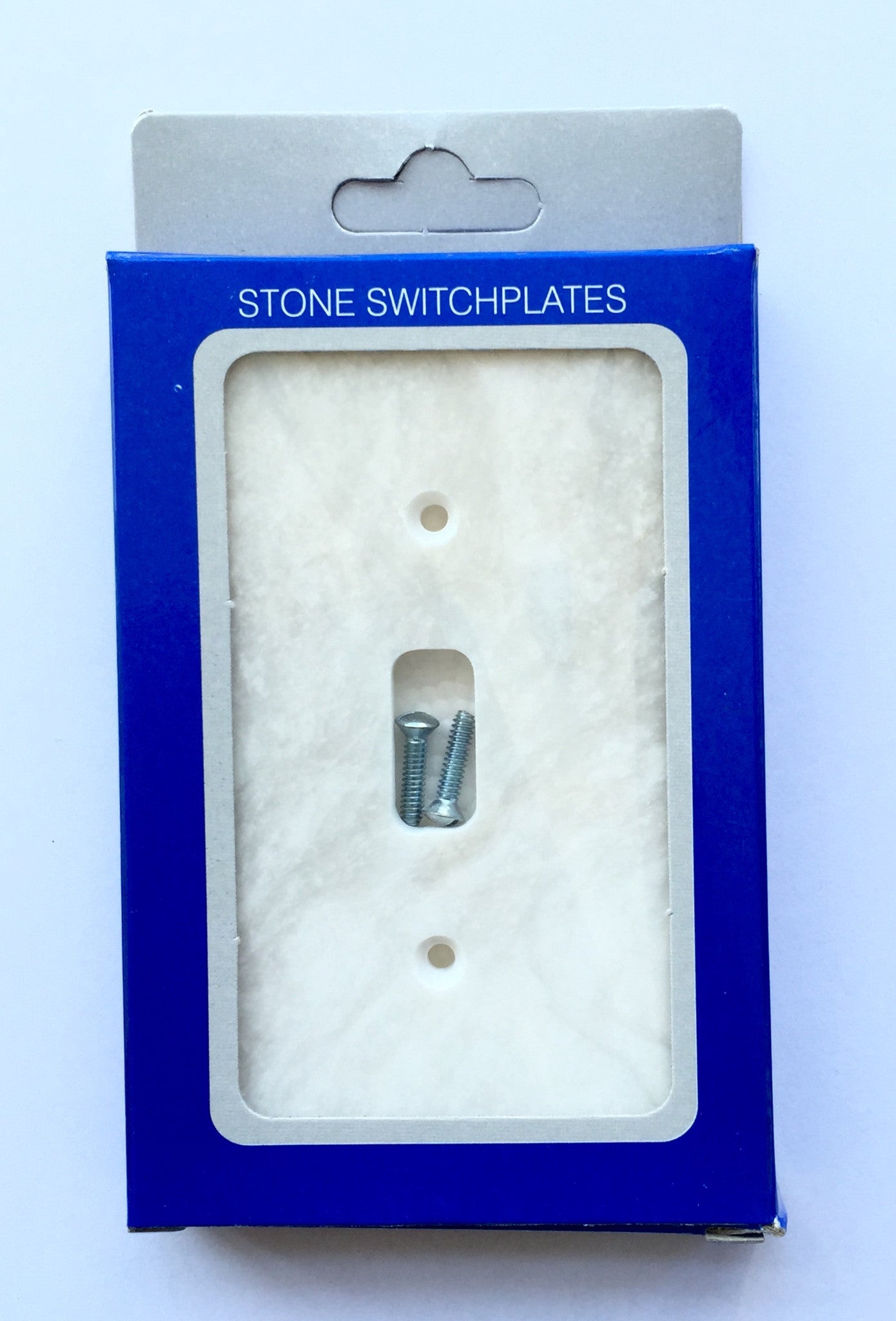 White Marble (Meram Blanc) Single Toggle Switch Wall Plate / Switch Plate / Cover - Polished