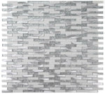 Metal Silver Glossy Linear Mosaic Wall Tile-Mixed Mosaic-American Tile Depot