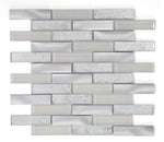 Metal Silver Glossy Linear Mosaic Wall Tile-Mixed Mosaic-American Tile Depot