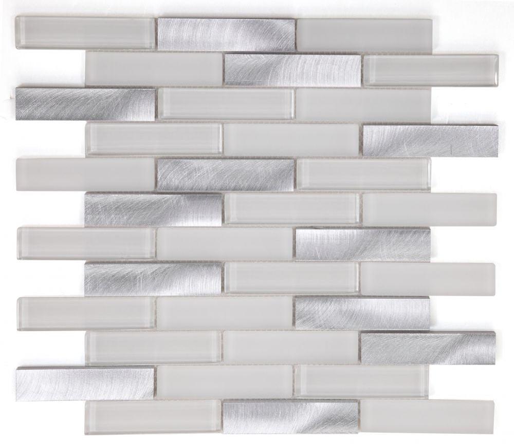 Sample of Metal Aluminum Linear Mosaic Wall Tile-Sample-American Tile Depot