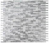 Metal Silver Glossy Linear Mosaic Wall Tile