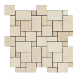 Crema Marfil Marble Honed Mini Versailles Mosaic Tile