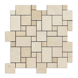 Crema Marfil Marble Honed Mini Versailles Mosaic Tile