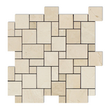 Crema Marfil Marble Honed Mini Versailles Mosaic Tile