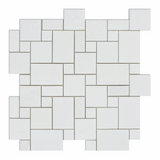 Thassos White Marble Polished Mini Versailles Mosaic Tile