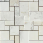 Calacatta Gold Marble Honed Mini Versailles Mosaic Tile-Marble Mosaic-American Tile Depot