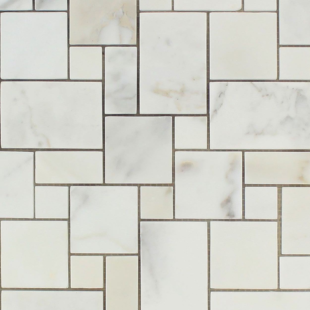 Calacatta Gold Marble Honed Mini Versailles Mosaic Tile-Marble Mosaic-American Tile Depot