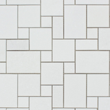 Thassos White Marble Honed Mini Versailles Mosaic Tile